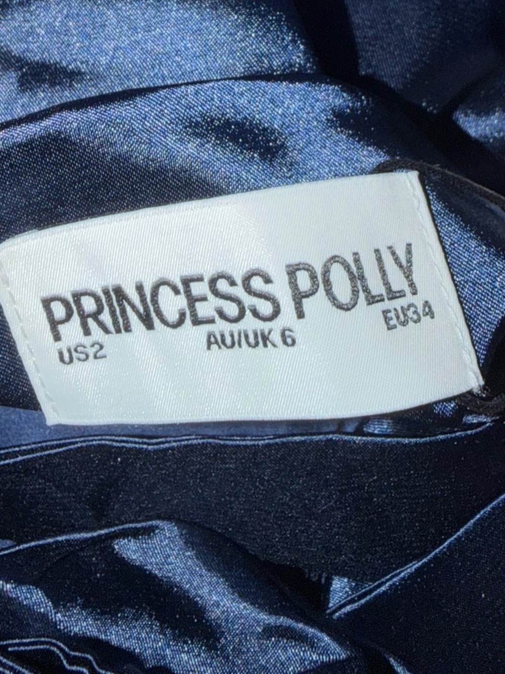 Princess Polly Navy Mini Strapless Dress NWT - Picture 3 of 3